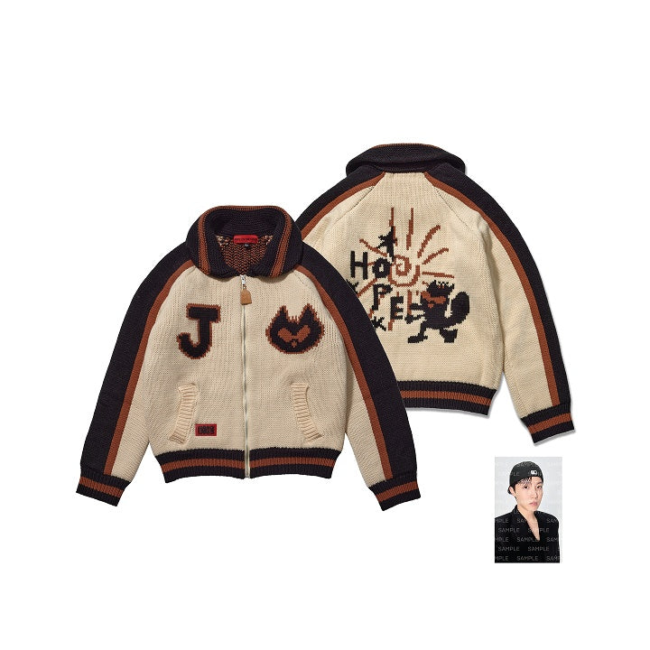 【9月上架】BTS J-Hope Knit Cardigan (Beige)