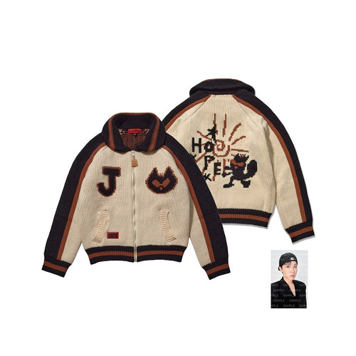 【9月上架】BTS J-Hope Knit Cardigan (Beige)