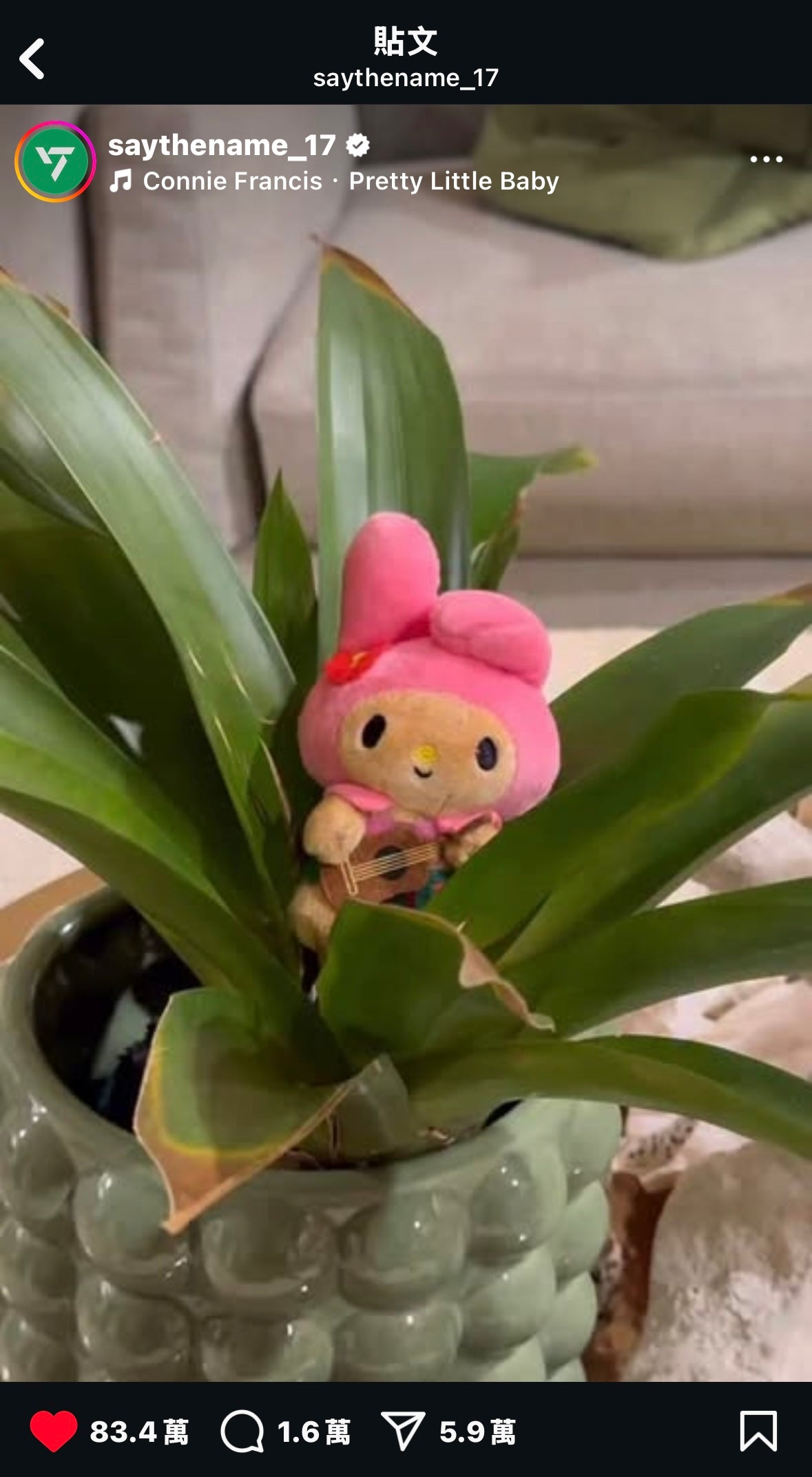 【SEVENTEEN發文類似款】[Olive Young x Sanrio] Love Summer 鑰匙圈